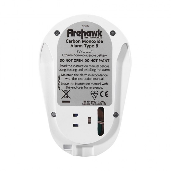 Firehawk Carbon Monoxide Alarm 5 Year Sealed Battery