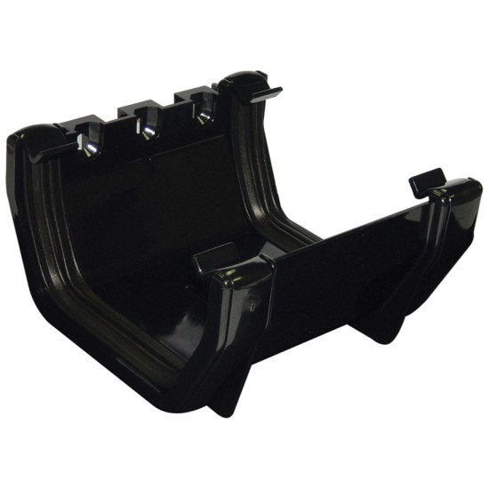 Square Line Gutter Union Bracket - Black