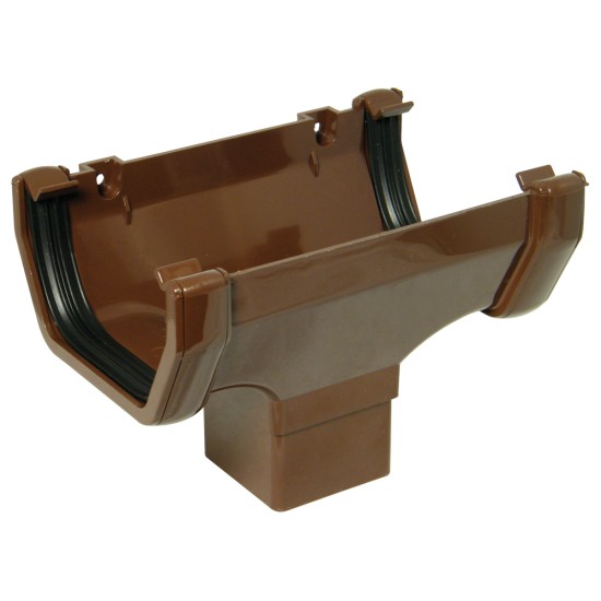 Square Line Gutter Running Outlet- Brown