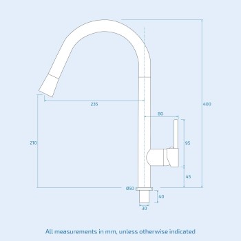 Stainless Steel Pull Out Kitchen Mixer