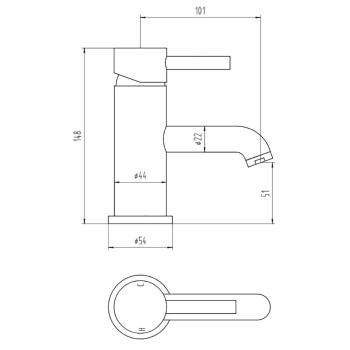 Pinford Mono Basin Mixer Chrome