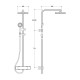 Round Black Thermostatic Shower Mixer With Rigid Riser Rail Kit