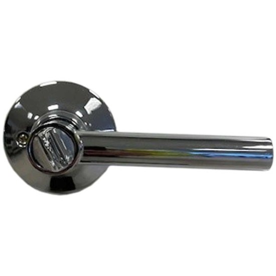 Round Bar Privacy Handle Set In Chrome With 25mm Tube Latch