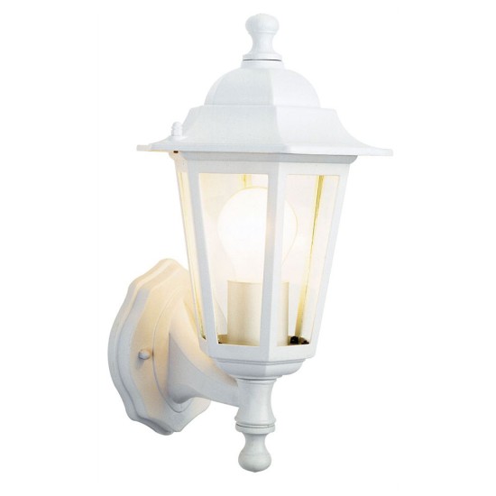 Upright White Six Sided Lantern