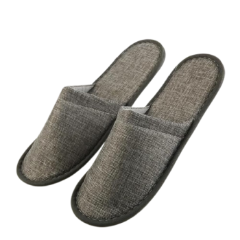 Spa Hotel Guest Slippers Jute Grey Pair