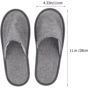 Spa Hotel Guest Slippers Jute Grey Pair