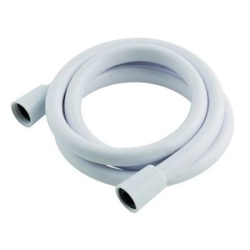 1.5m Smooth White PVC Shower Hose