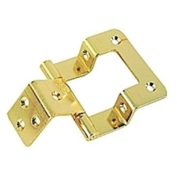 DOUBLE CRANKED HINGE BRASS (E62)