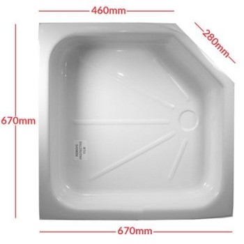 SHOWER SKIN WHITE 670mm (PCO04835) 