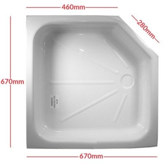 SHOWER SKIN WHITE 670mm (PCO04835)