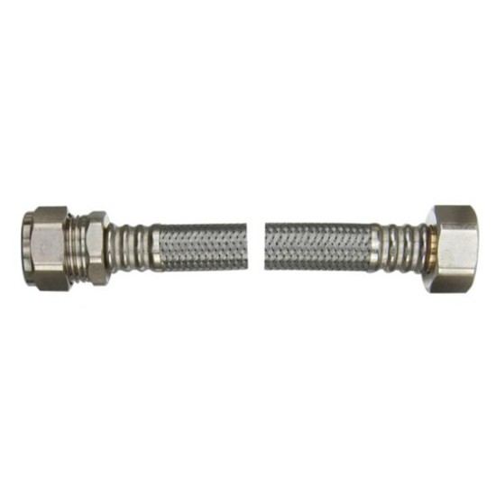 WRAS Approved Fexible Tap Connector 15mm x 1/2 x 300mm Long