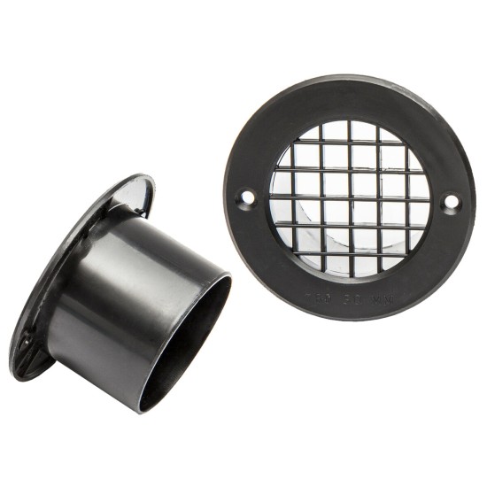 75MM MESH FLOOR VENT Graphite