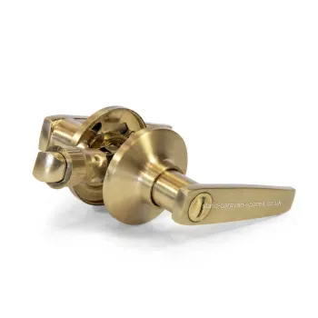 Door Handle Set Brushed Brass Privacy 25mm Latch Door Handle Set Brushed Brass Privacy 25mm Latch