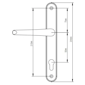 Ellbee UPVC Door Handles White Ellbee UPVC Door Handles White